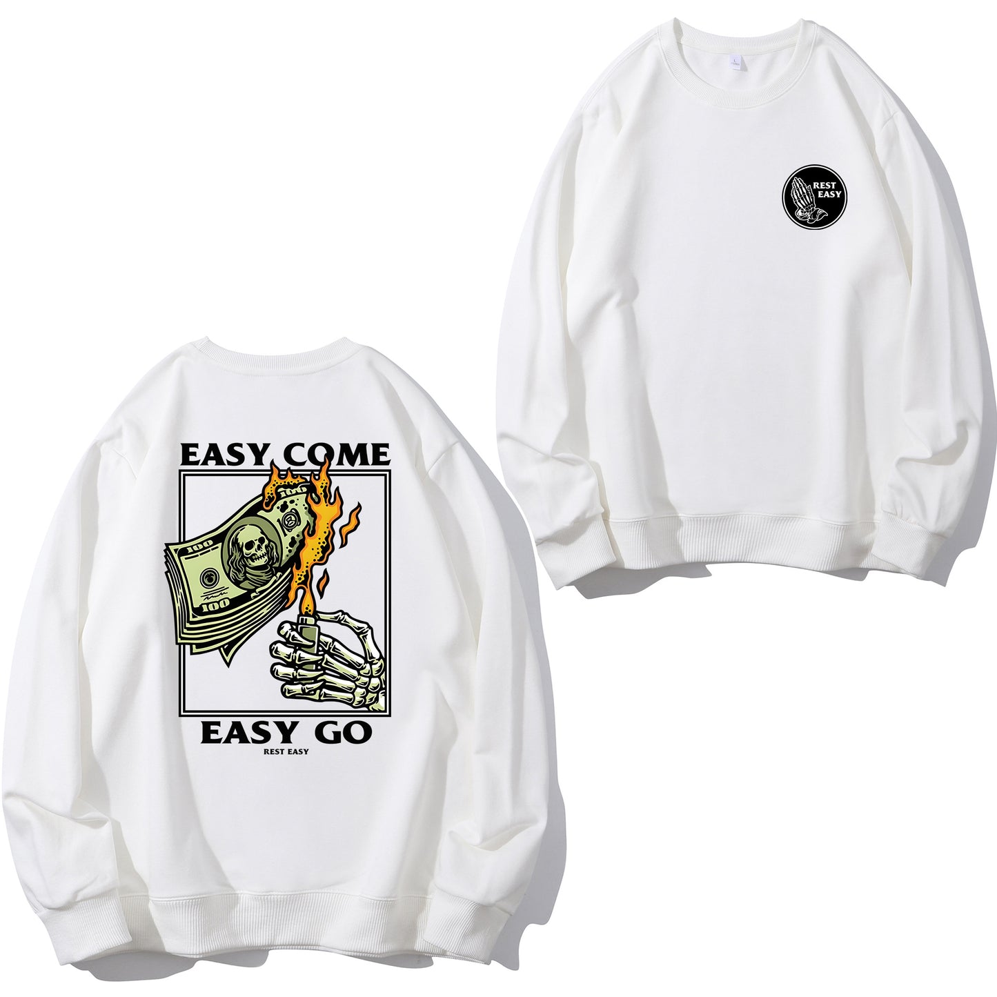 Easy Come Easy Go Skeleton Shirt - Relaxed Fit, Full Size