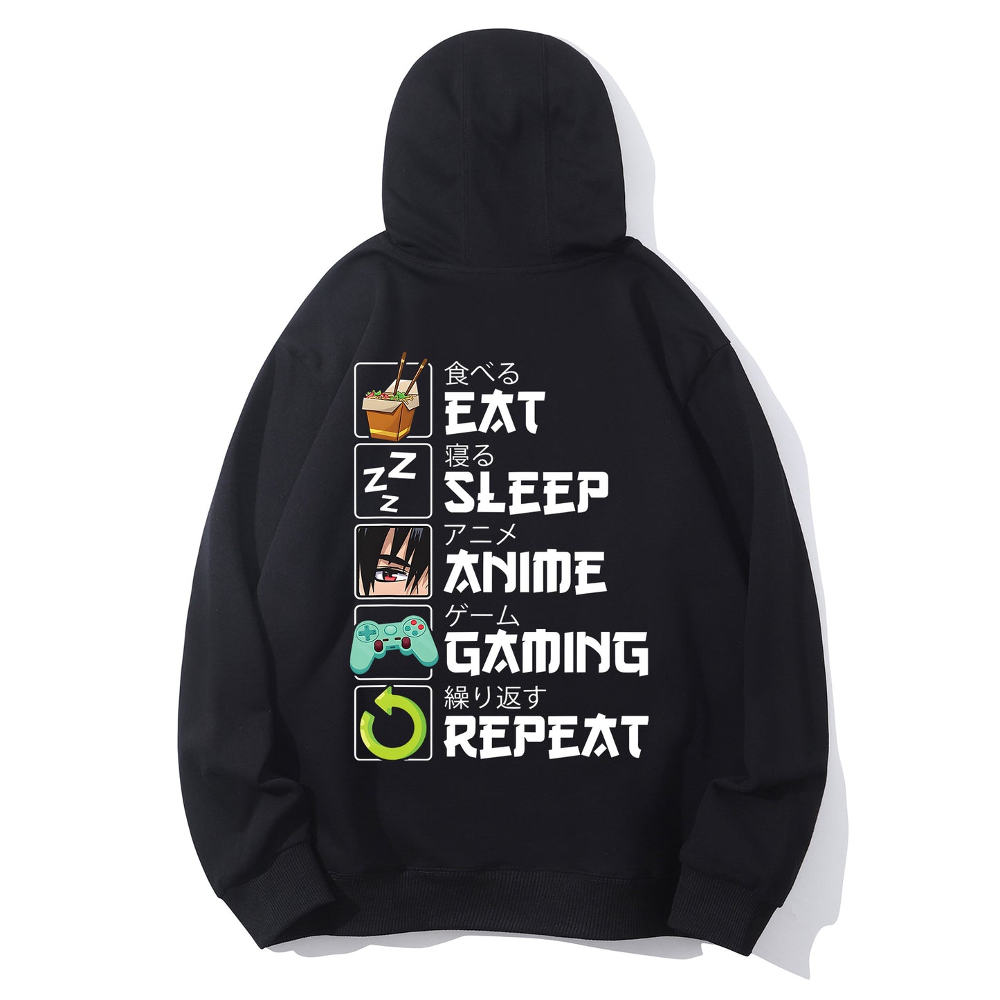 Eat And Sleep Anime Game Shirt - Relaxed Fit, Full Size