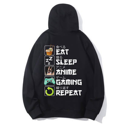 Eat And Sleep Anime Game Shirt - Relaxed Fit, Full Size