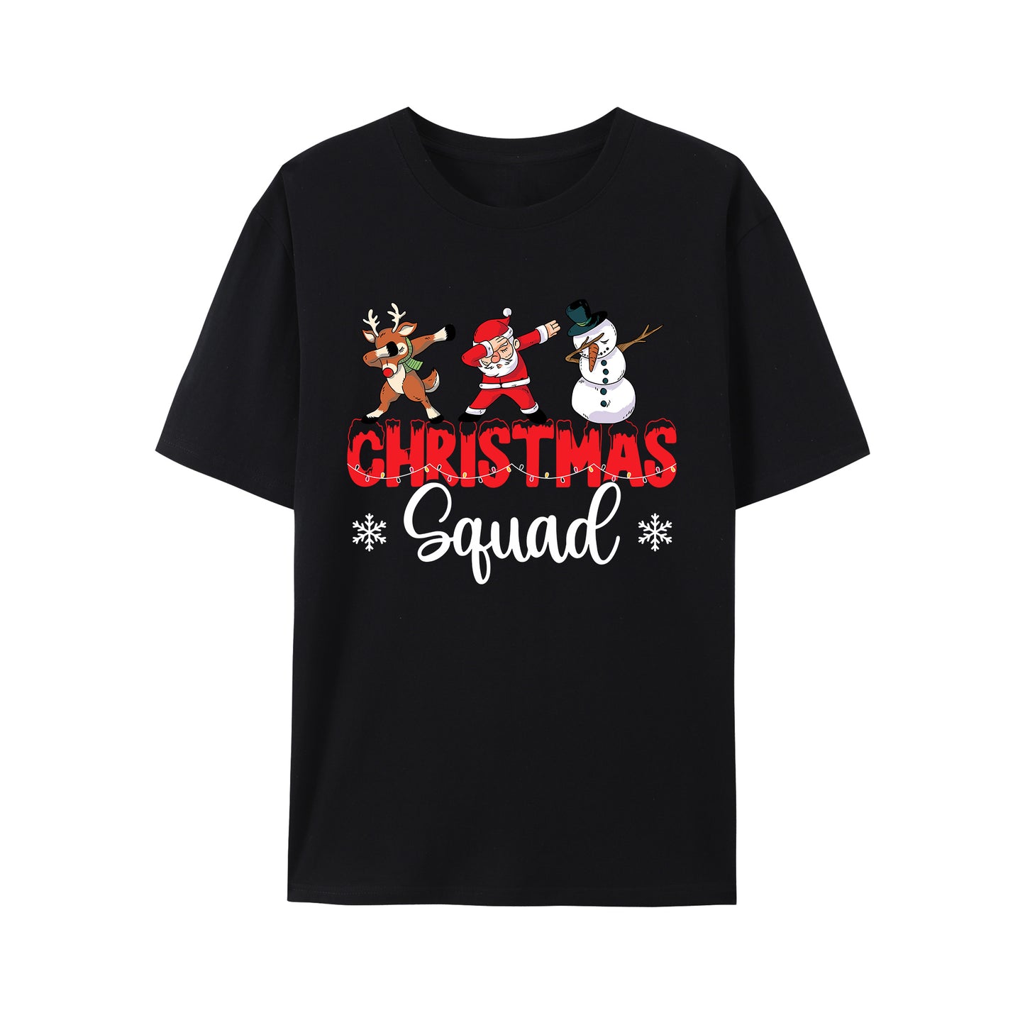 Xmas Reindeer Santa Hat Shirt - Relaxed Fit, Full Size