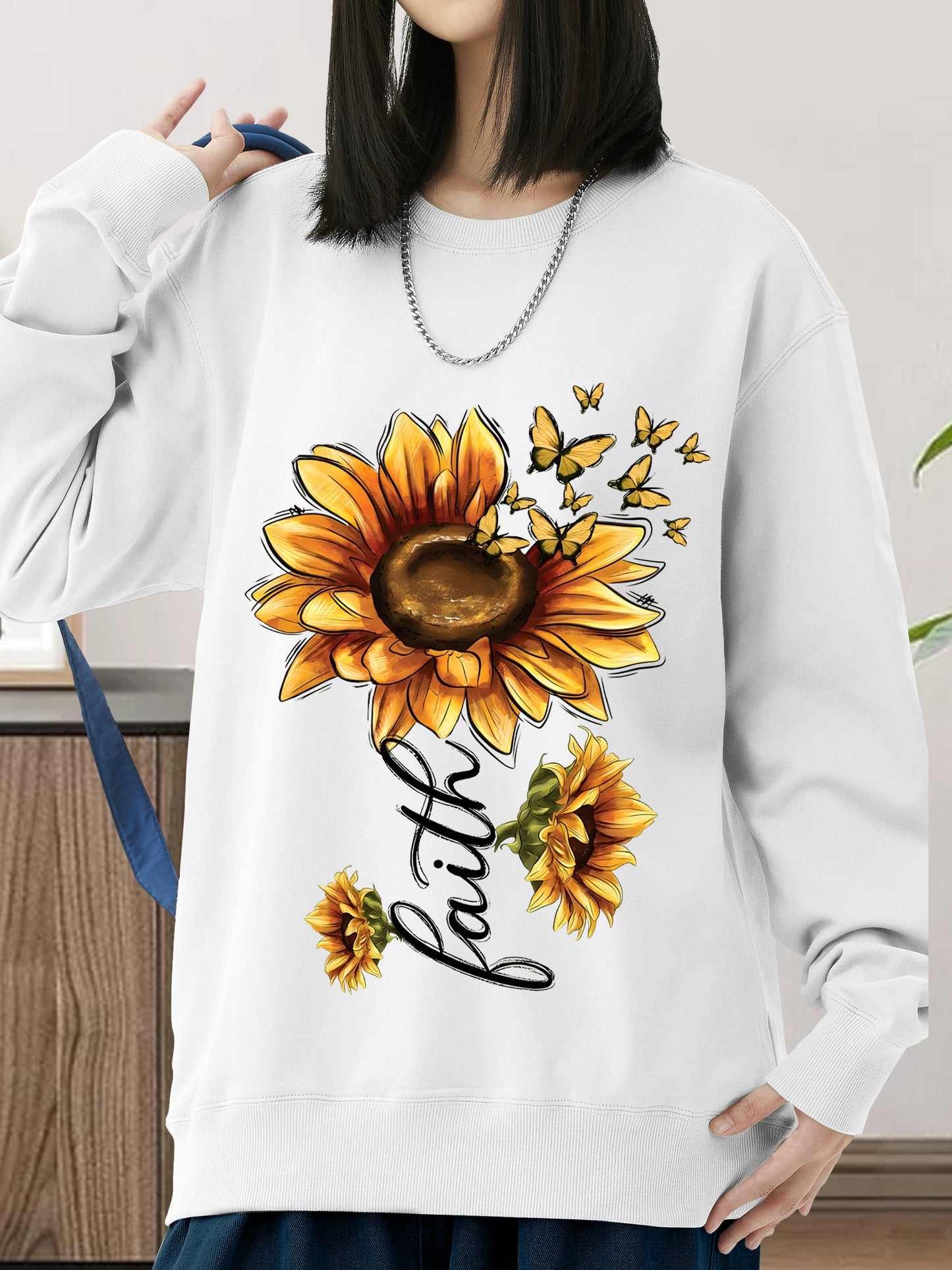 Faith Sunflower Shirt - Relaxed Fit, Full Size