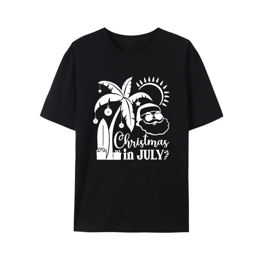 Christmas In July Shirt, Santa With Sunglasses, Summer Vacation Shirt - Relaxed Fit, Full Size