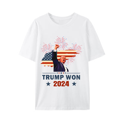 Trump Won 2024 President 47th Of White House Donald Trump Shirt - Relaxed Fit, Full Size