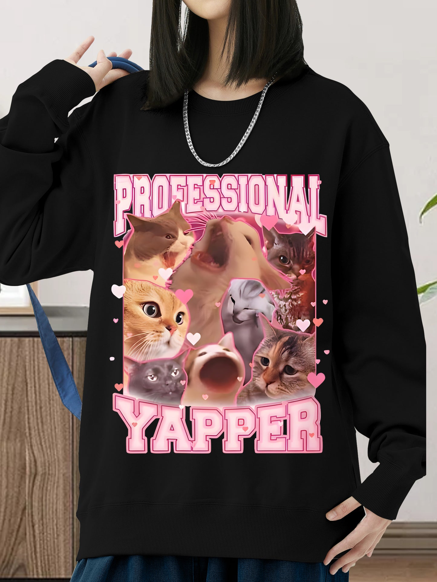 Professional Yapper Cats Meme Shirt - Relaxed Fit, Full Size