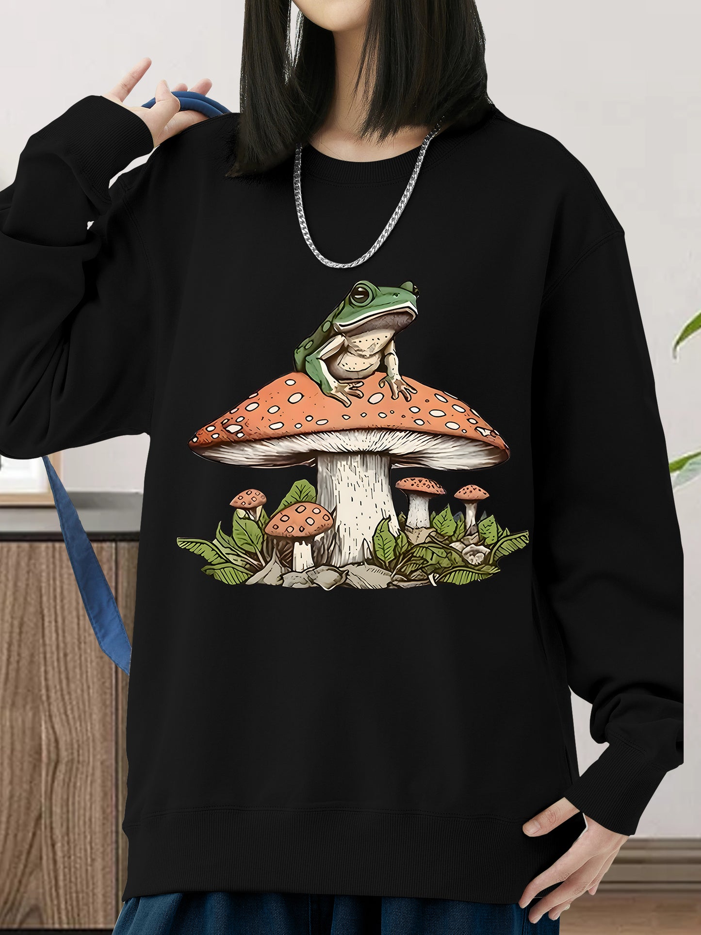 Frog & Mushroom Shirt - Relaxed Fit, Full Size