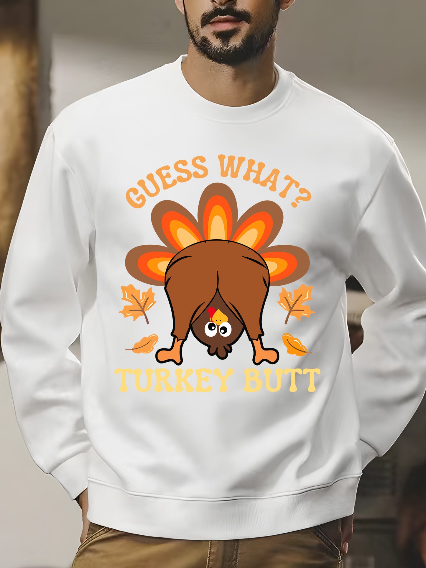 Thanksgiving Turkey Butt Shirt - Relaxed Fit, Full Size