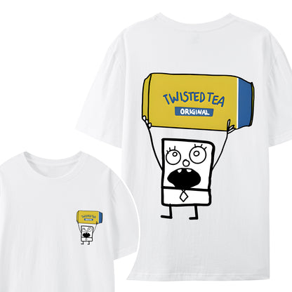 Doodlebob Twisted Tea Essential 2 Sided Shirt - Relaxed Fit, Full Size