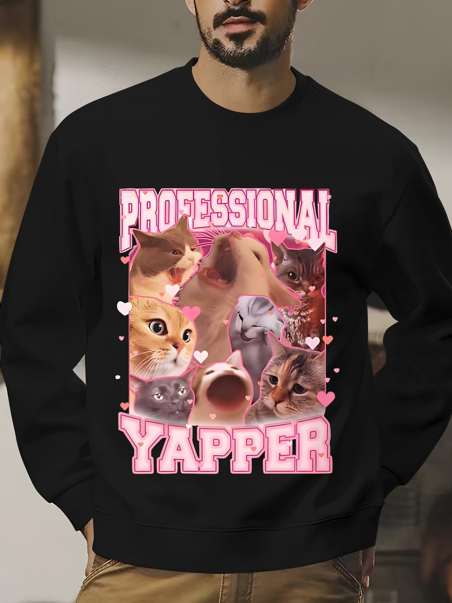 Professional Yapper Cats Meme Shirt - Relaxed Fit, Full Size