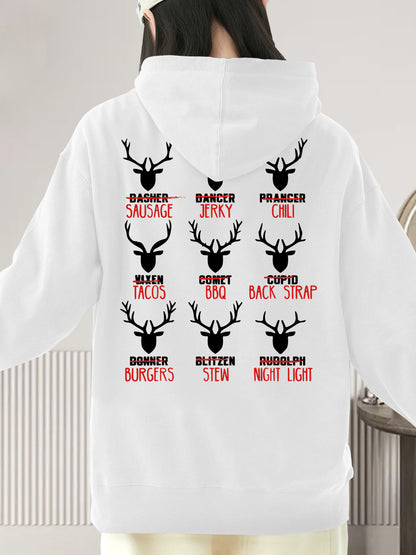 Funny Christmas Deer Hunters All Of Santa's Reindeer Design Shirt - Relaxed Fit, Full Size