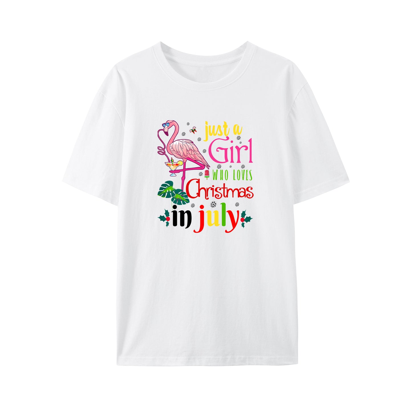 Just A Girl Who Loves Christmas In July Shirt - Relaxed Fit, Full Size