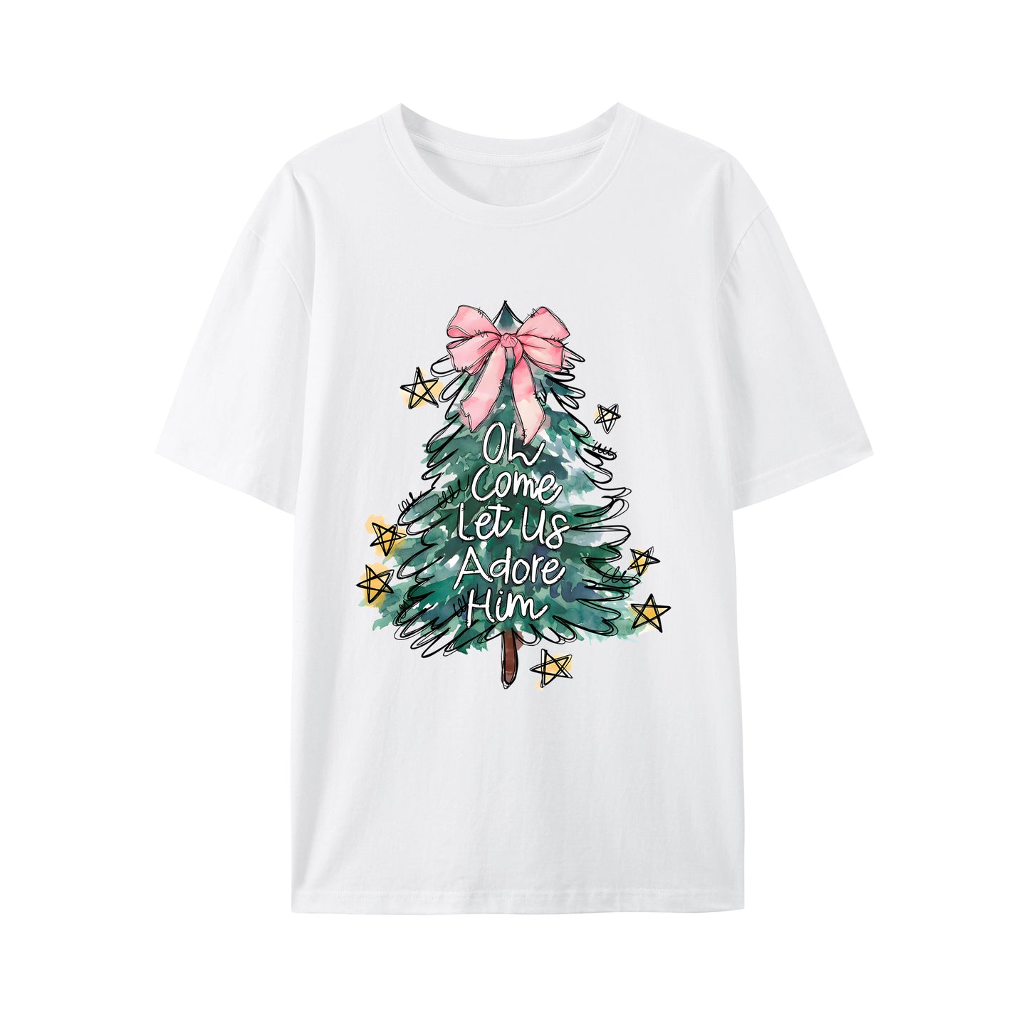 Cute Christmas Tree Shirt, Graphic Shirt Retro Adult Shirt Vintage Shirt - Relaxed Fit, Full Size