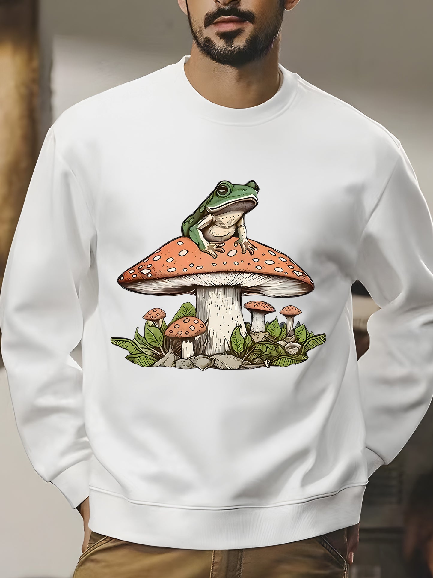 Frog & Mushroom Shirt - Relaxed Fit, Full Size