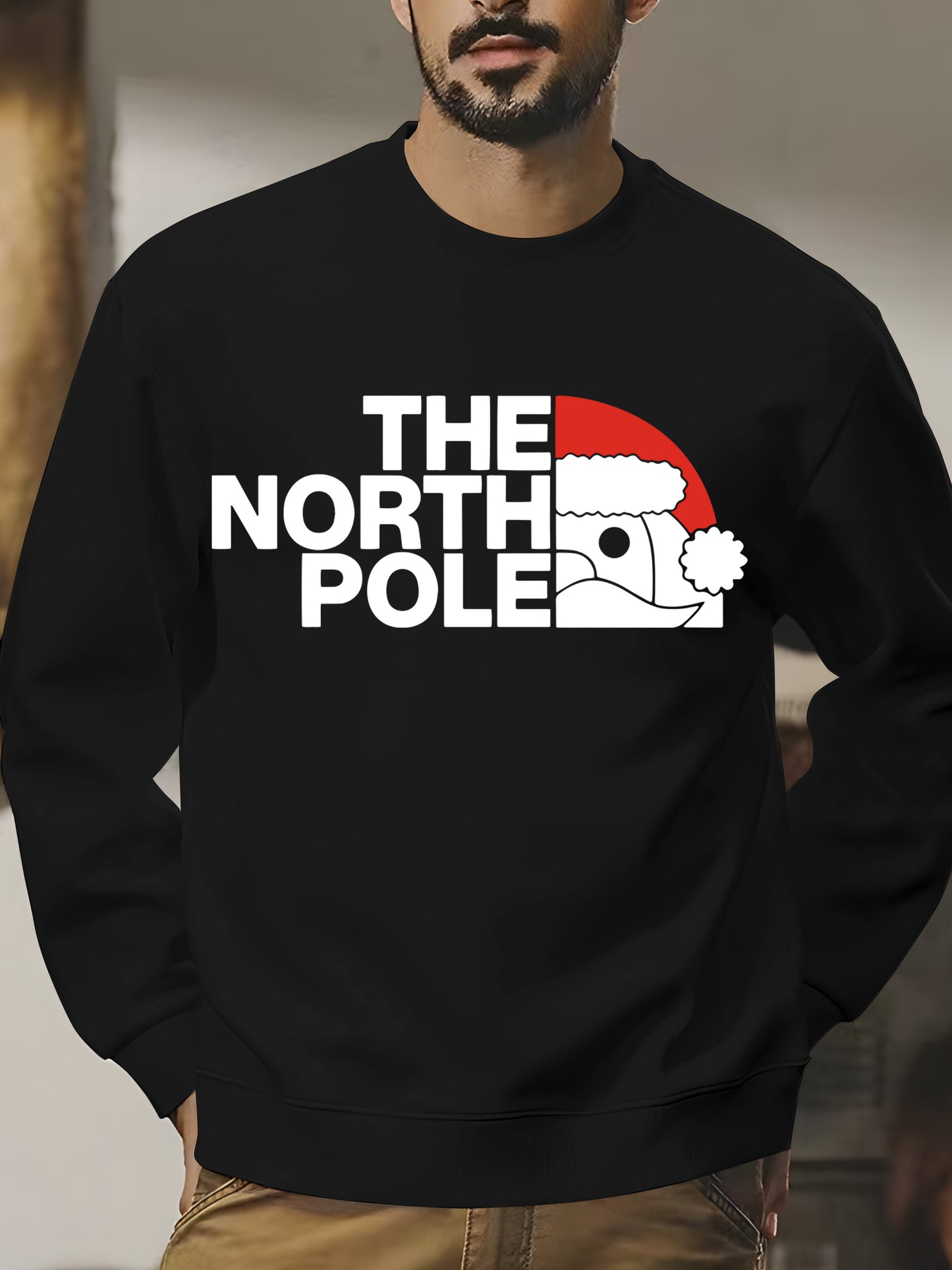 The NORTH Pole Merry Christmas Xmas Santa Elf Christmas -Youth Shirt - Relaxed Fit, Full Size