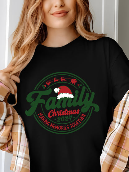 Family Christmas 2024 ，Making Memories Togethe Shirt - Relaxed Fit, Full Size