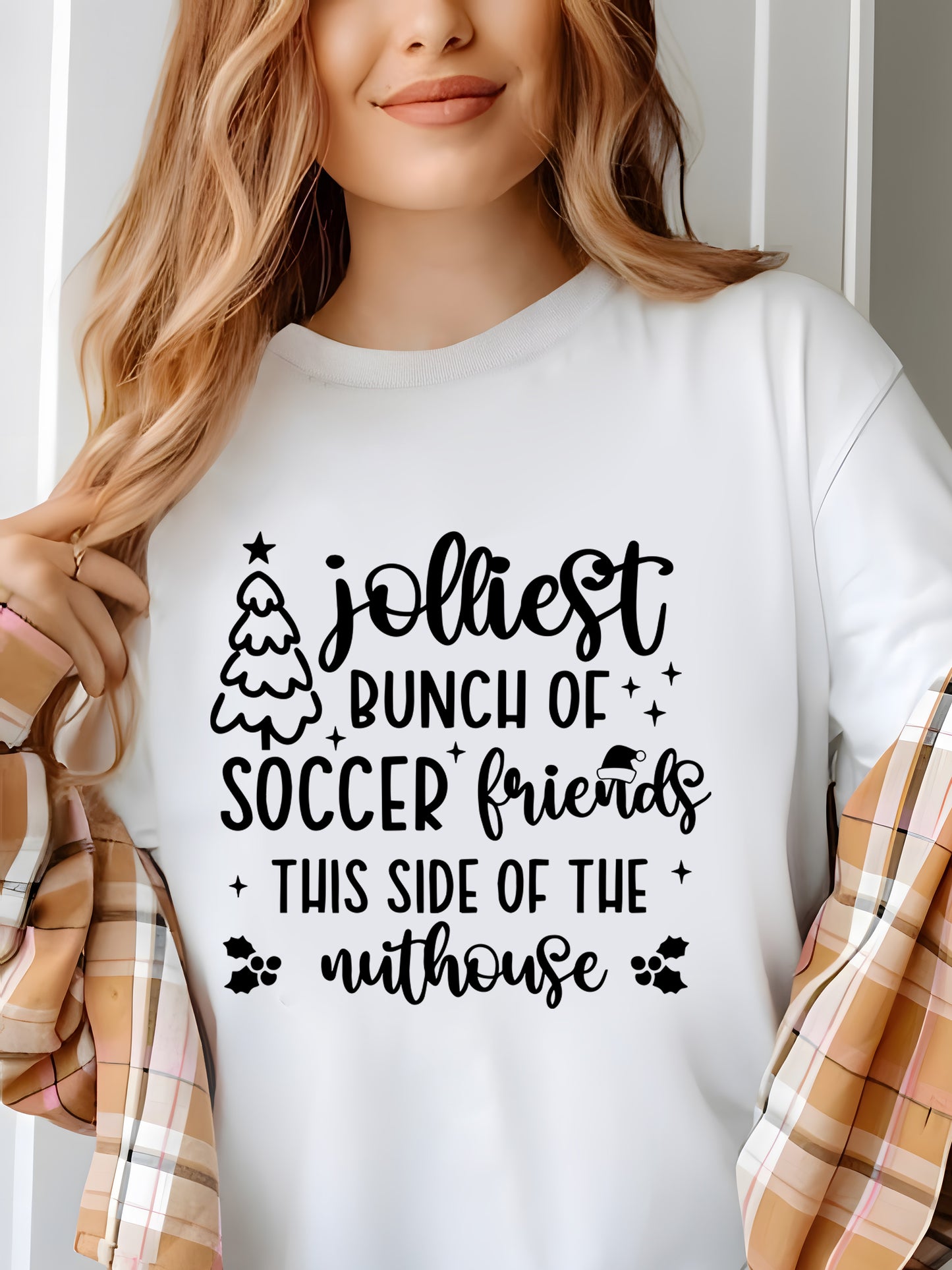 Family Christmas . Funny Xmas Soccer Squad Shirt - Relaxed Fit, Full Size