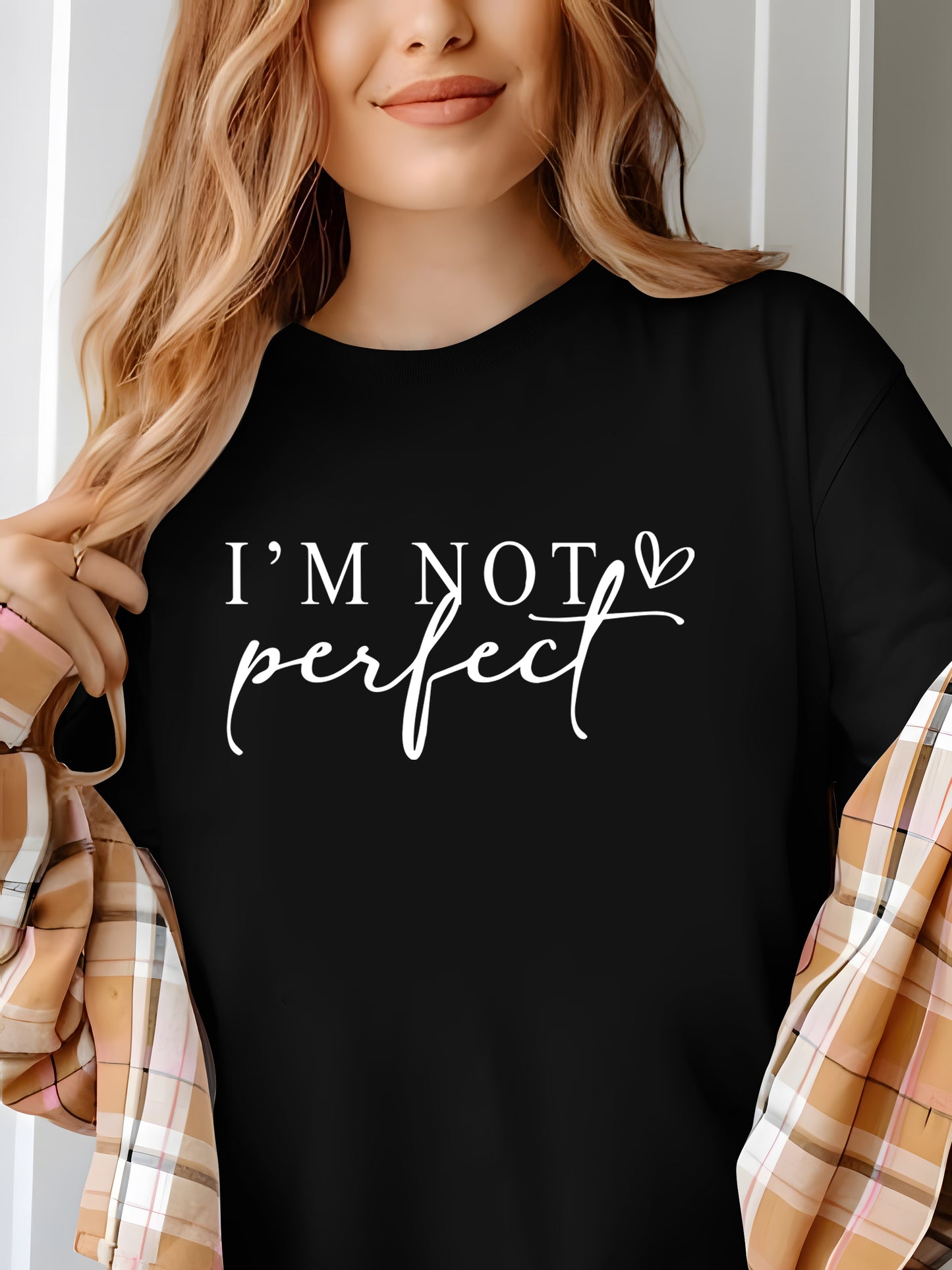 I'M NOT PERFECT Shirt - Relaxed Fit, Full Size