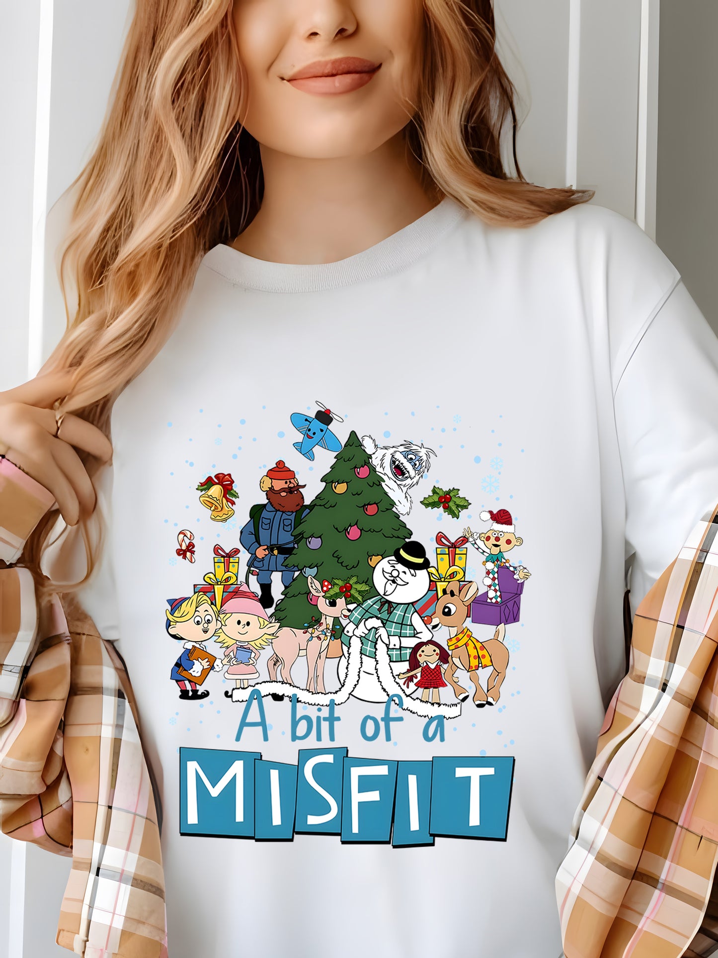 A Bit Of Misfit Rud0Iph The Red N0sed Reindeer Christmas Shirt - Relaxed Fit, Full Size