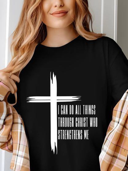 I CAN DO ALL THINSS THROUGH CHRIST WHO STRENGNETHENS ME Shirt - Relaxed Fit, Full Size