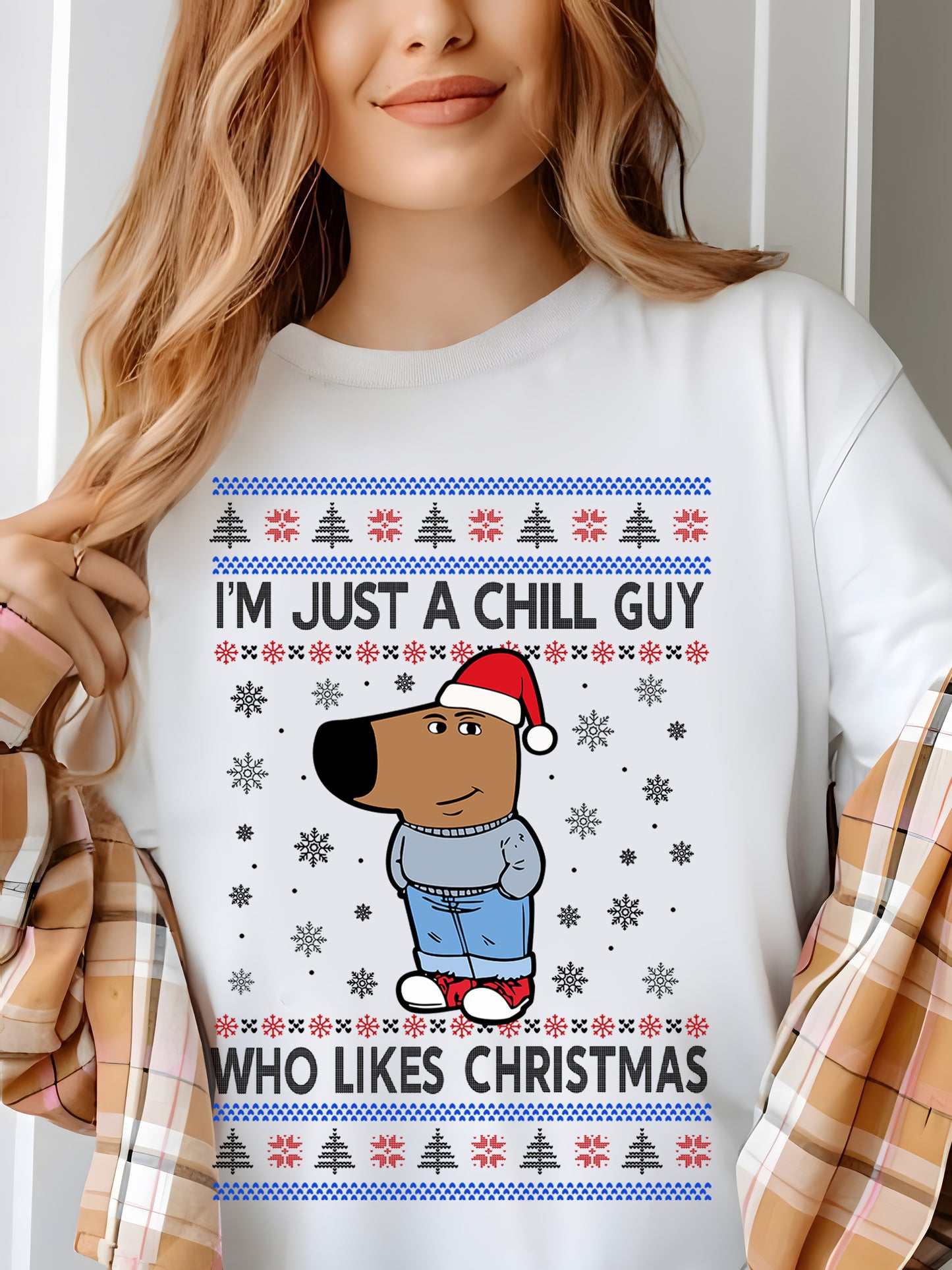 I'm Just A Chill Guy Who Likes Christmas Shirt - Relaxed Fit, Full Size