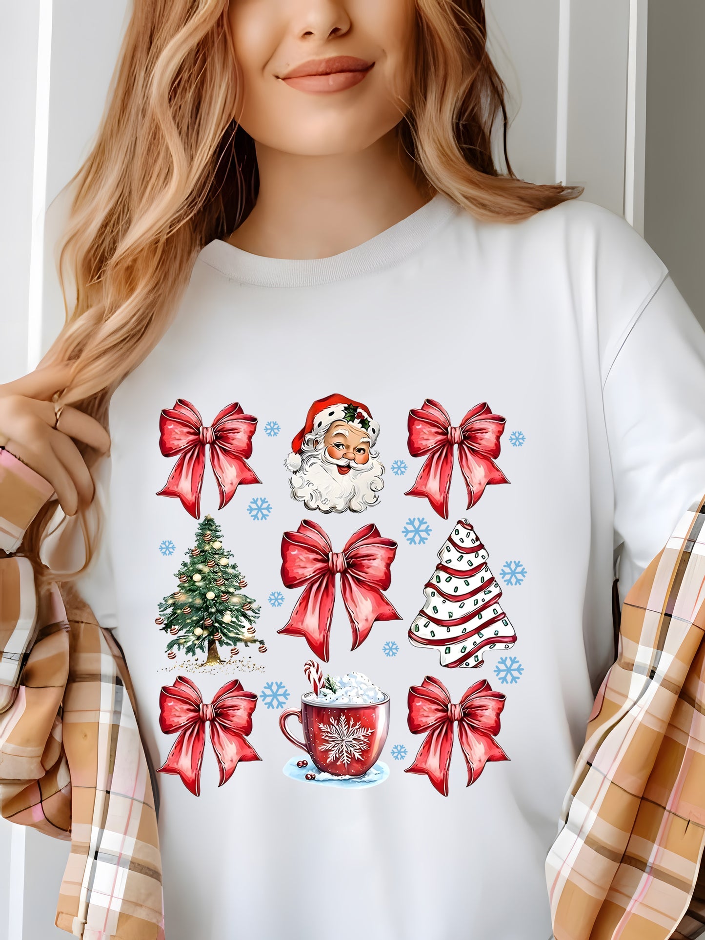 Women's Christmas Themed Shirt - Relaxed Fit, Full Size