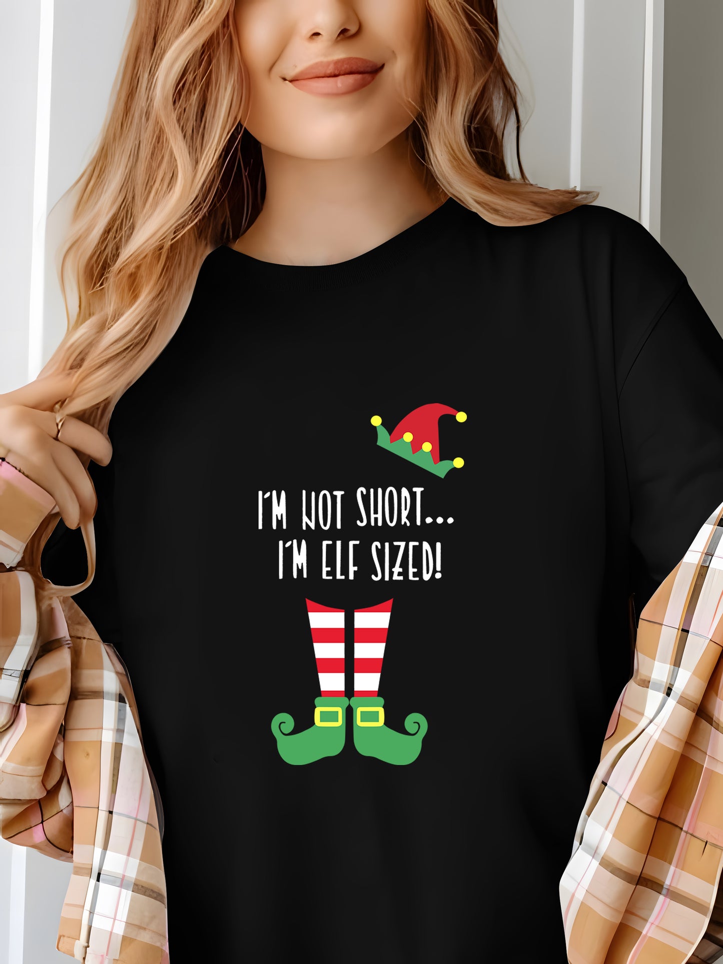 I'm Not Short I'm ELF SIZED Xmas Shirt - Relaxed Fit, Full Size