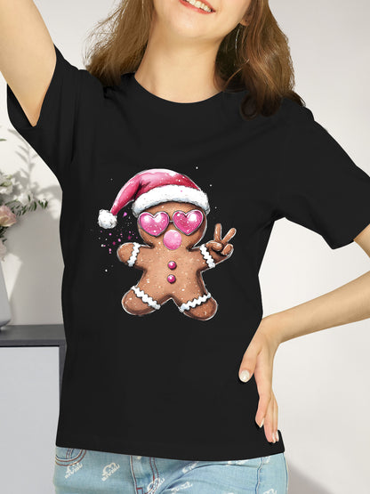 Bubble Gum Gingerbread Christmas Shirt - Relaxed Fit, Full Size