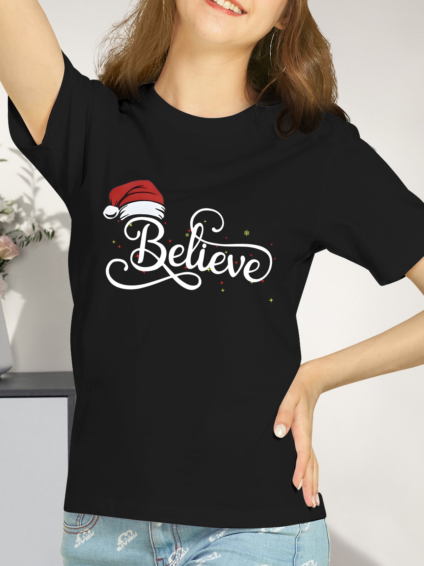 Christmas Hat Shirt - Relaxed Fit, Full Size