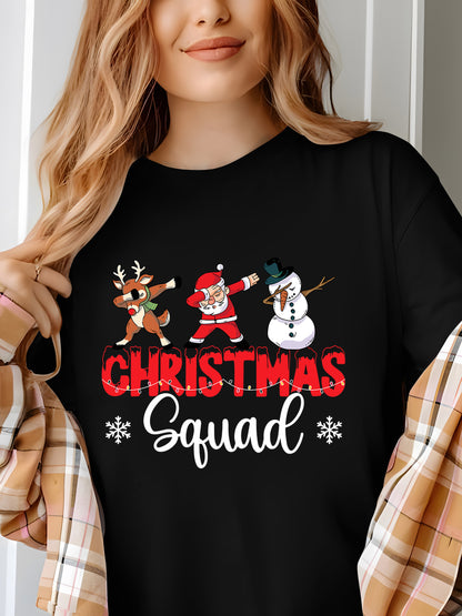 Xmas Reindeer Santa Hat Shirt - Relaxed Fit, Full Size