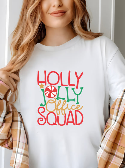 Holly Jolly Office Squad Shirt - Relaxed Fit, Full Size