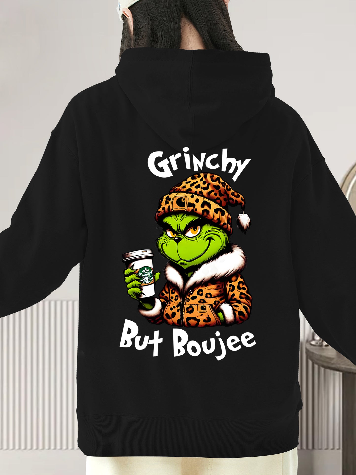 Grinchy but Boujee Christmas Shirt - Relaxed Fit, Full Size