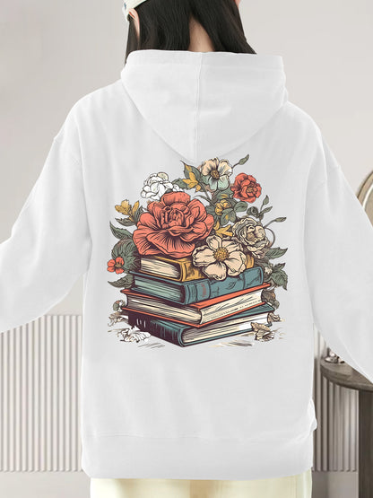 Floral & Books Shirt - Relaxed Fit, Full Size