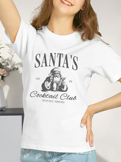 Santas Cocktail Club Christmas Shirt - Relaxed Fit, Full Size