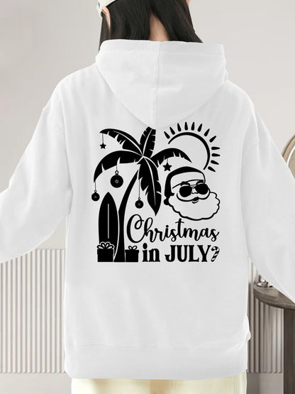 Christmas In July Shirt, Santa With Sunglasses, Summer Vacation Shirt - Relaxed Fit, Full Size