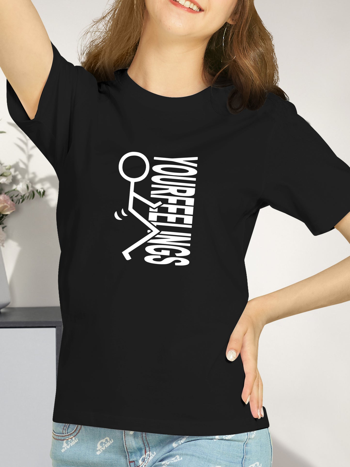 Feelings Stick Figure Shirt - Relaxed Fit, Full Size