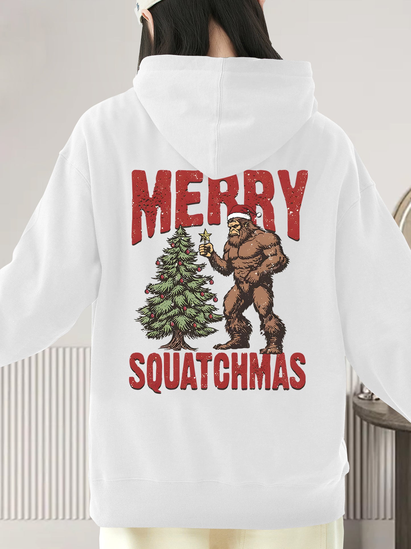 Funny Bigfoot Christmas Shirt - Relaxed Fit, Full Size