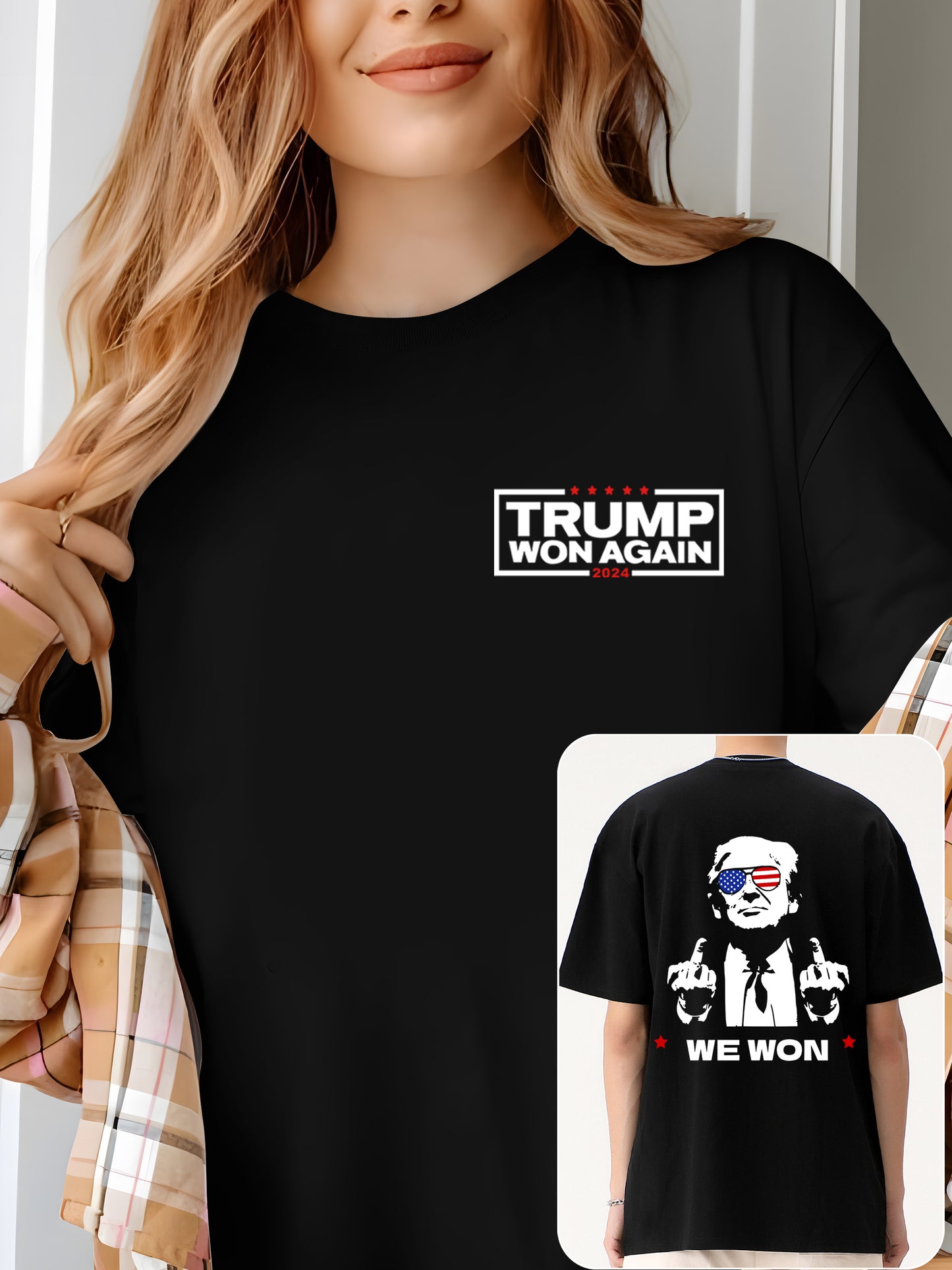 Trump Won Again 2024 Unisex Shirt - Relaxed Fit, Full Size