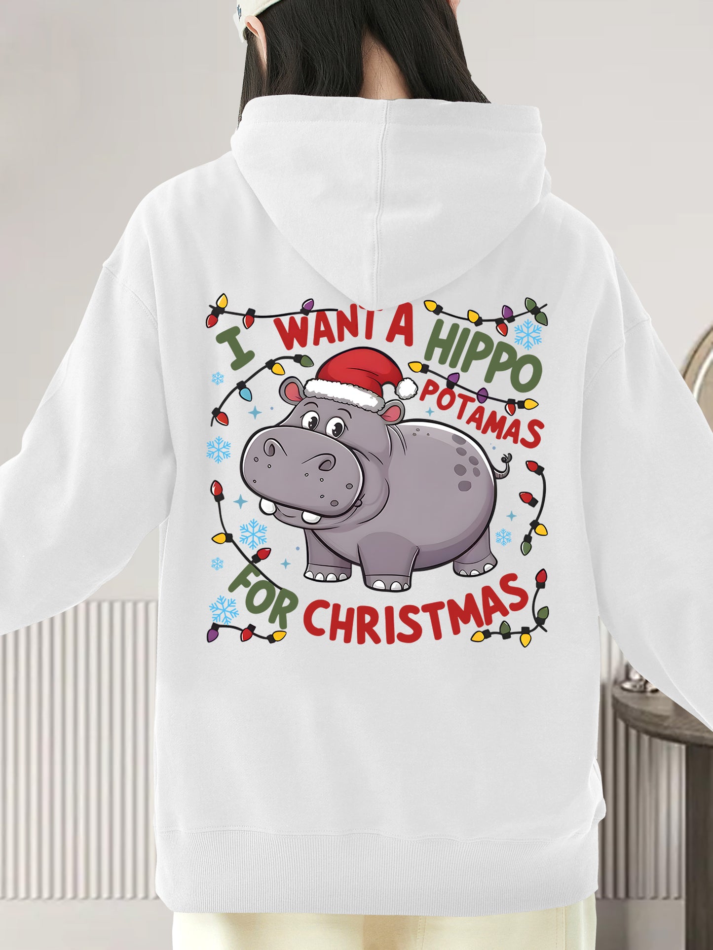 Cute A Hippopotamus For Christmas Shirt - Relaxed Fit, Full Size