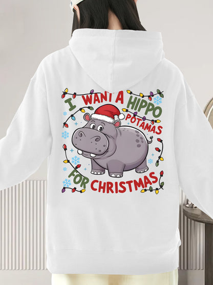 Cute A Hippopotamus For Christmas Shirt - Relaxed Fit, Full Size