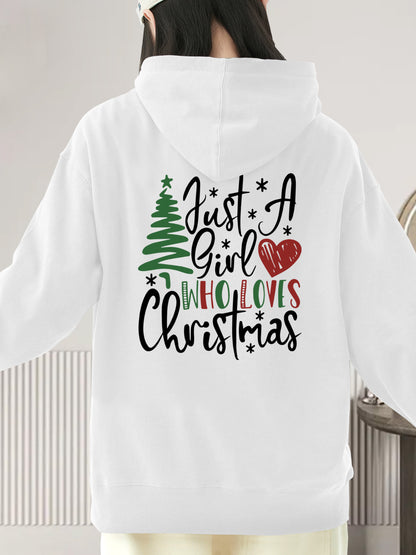 Just a Girl Who Loves Christmas Shirt - Relaxed Fit, Full Size