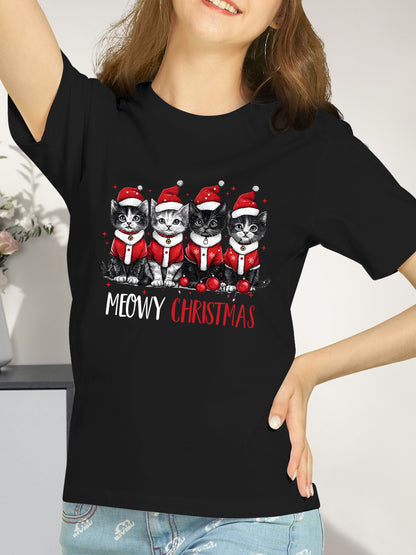 Christmas Cat Show Shirt - Relaxed Fit, Full Size