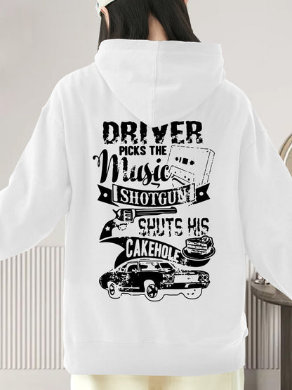 Letter & Car Shirt - Relaxed Fit, Full Size