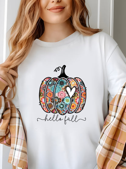 Halloween Skeleton & Letter Shirt - Relaxed Fit, Full Size