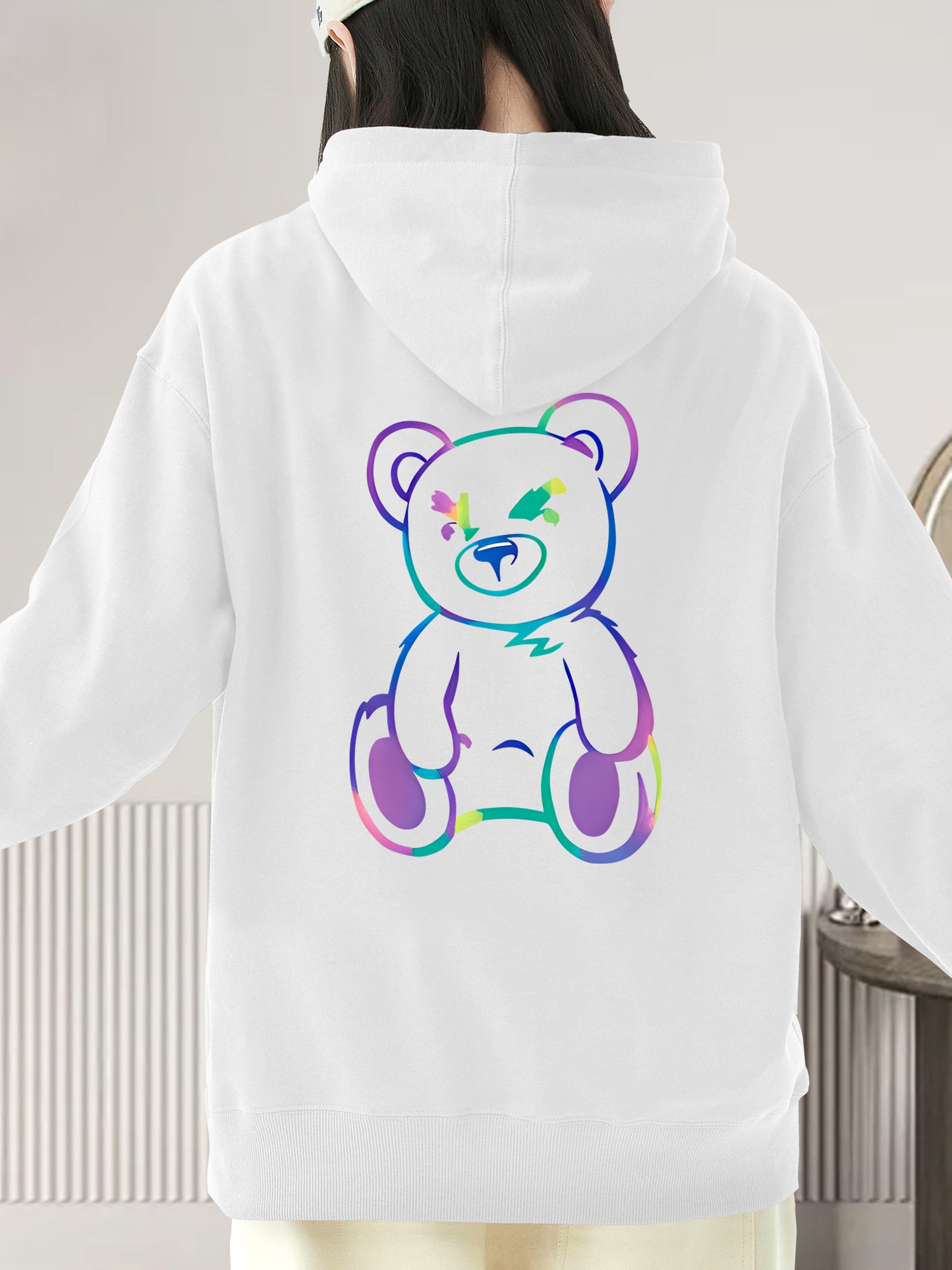 Cartoon Bear Shirt - Relaxed Fit, Full Size