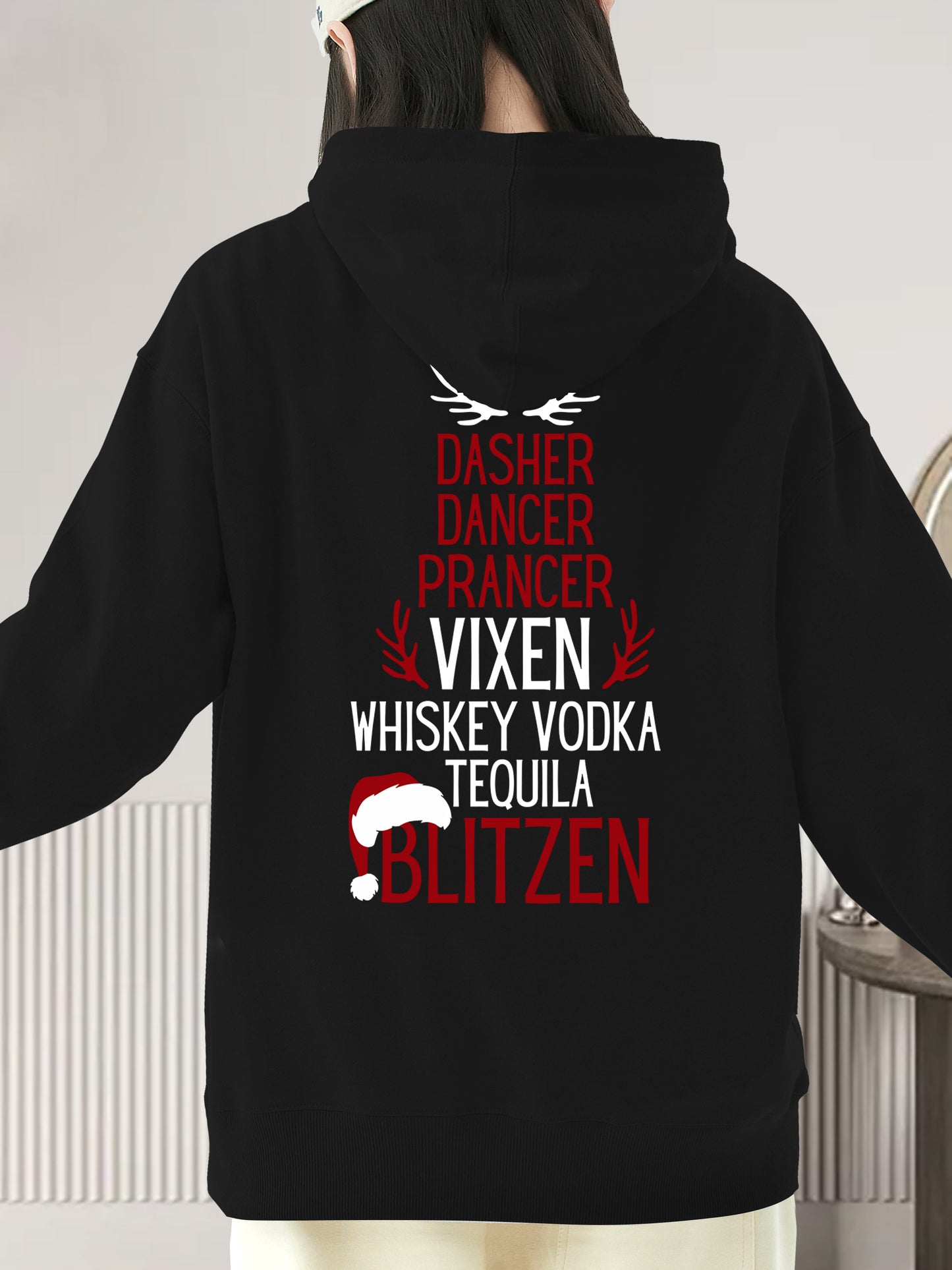 Dasher Dancer Prancer Vixen Moscato Vodka Tequila Blitzen Shirt - Relaxed Fit, Full Size