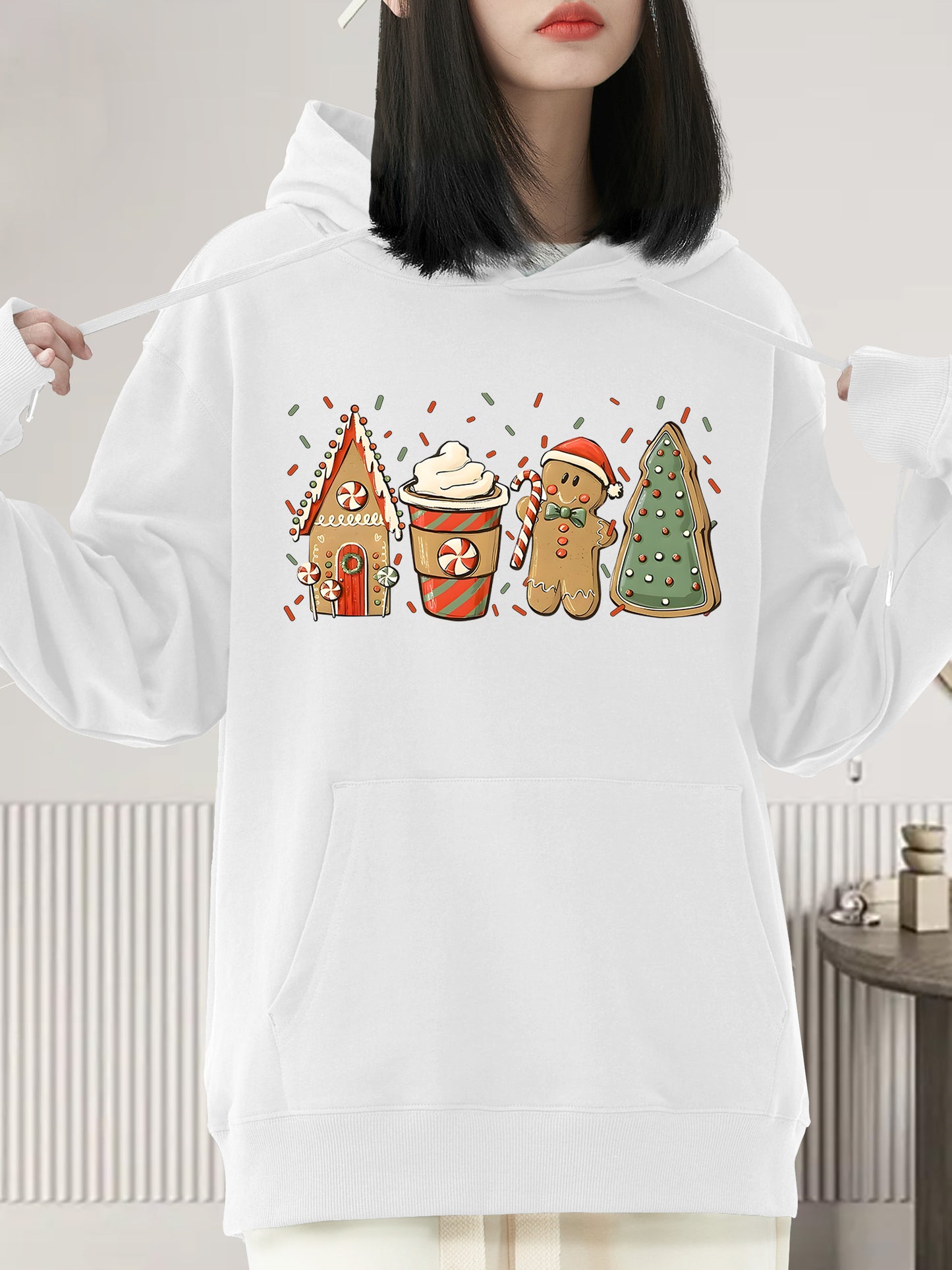 Gingerbread Christmas Coffee Shirt - Relaxed Fit, Full Size