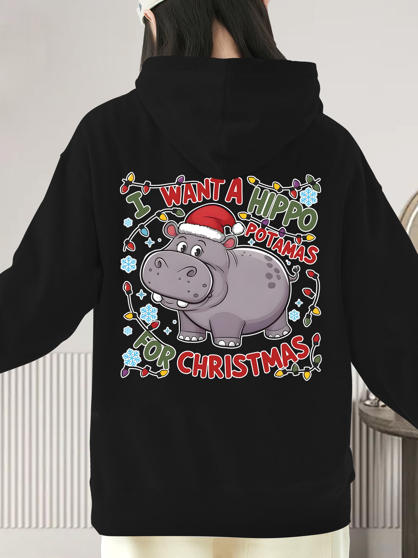 Cute A Hippopotamus For Christmas Shirt - Relaxed Fit, Full Size