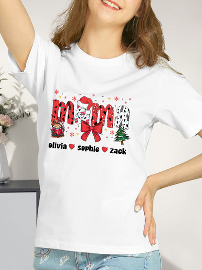 Personalized Mama Christmas  Shirt - Relaxed Fit, Full Size