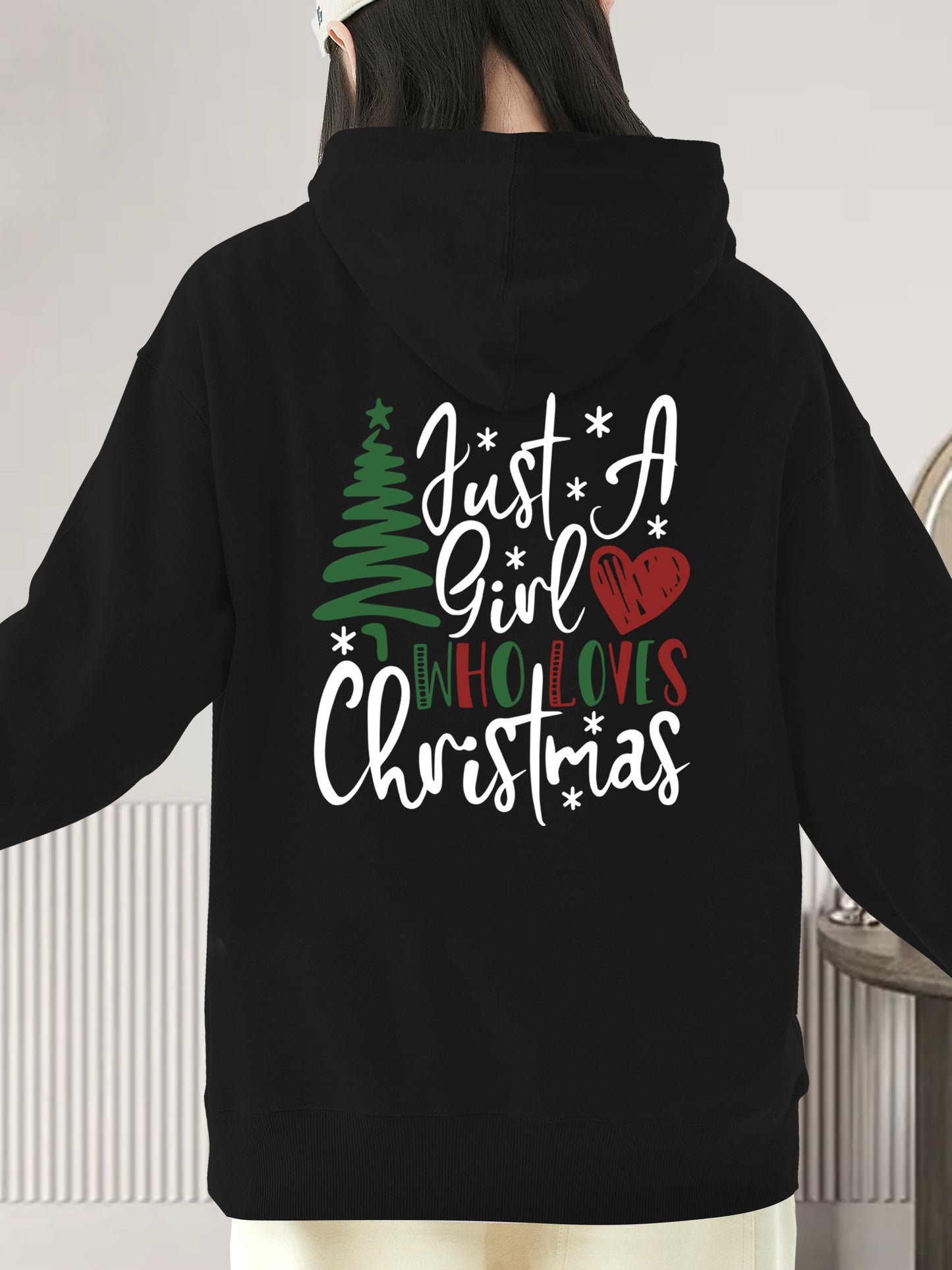 Just a Girl Who Loves Christmas Shirt - Relaxed Fit, Full Size