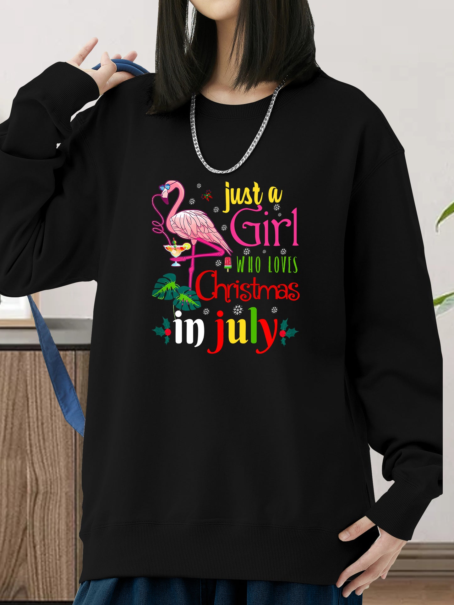 Just A Girl Who Loves Christmas In July Shirt - Relaxed Fit, Full Size