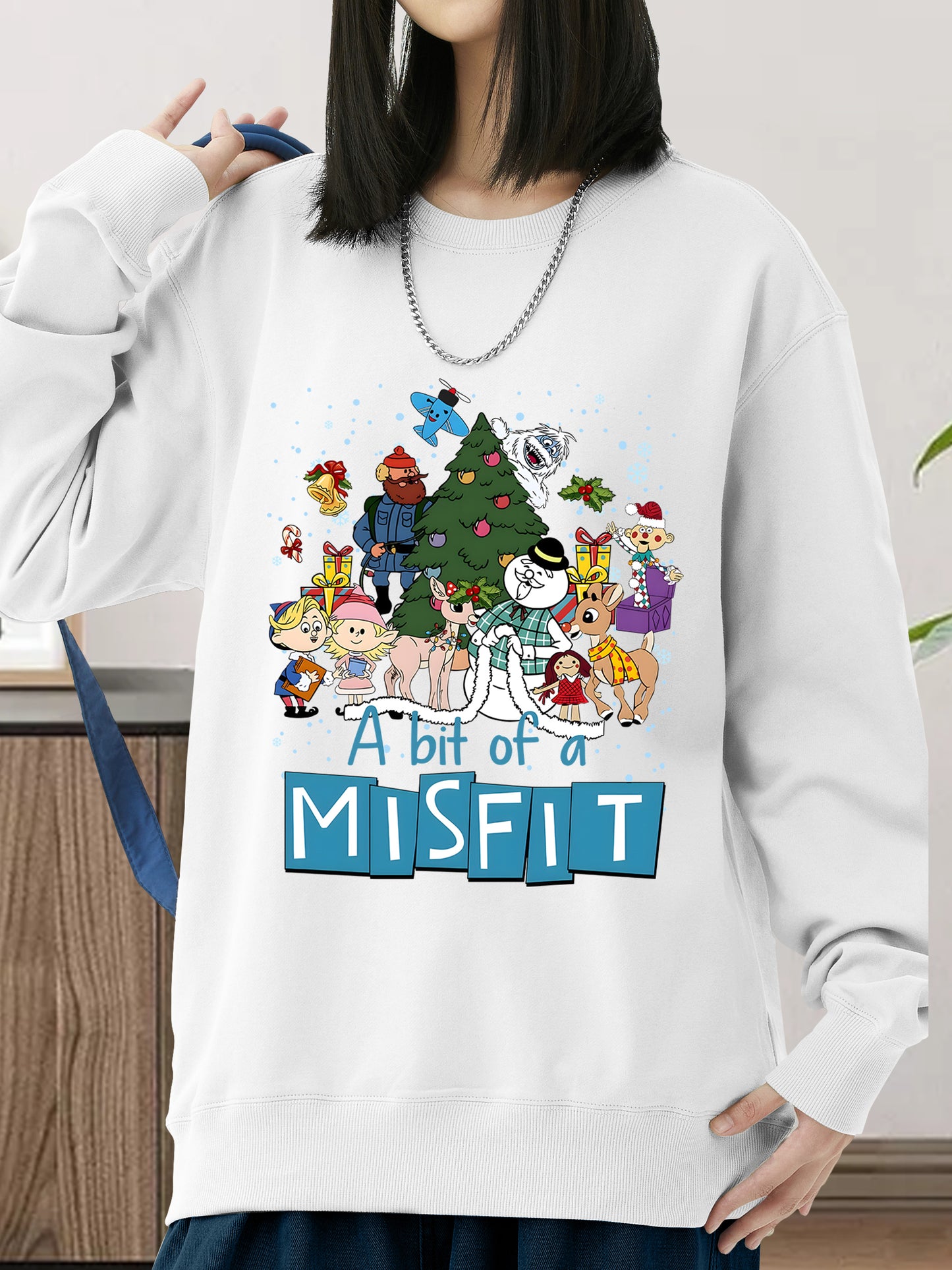 A Bit Of Misfit Rud0Iph The Red N0sed Reindeer Christmas Shirt - Relaxed Fit, Full Size